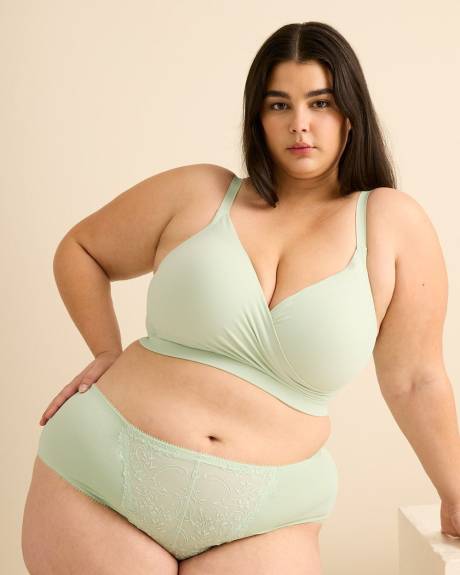 Soutien-gorge de d&eacute;tente rembourr&eacute; textur&eacute; turquoise, sans armatures - D&eacute;esse Collection