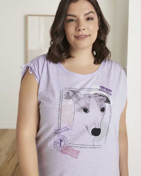 Sleepshirt with Drawstrings at Shoulders - tiVOGLIO