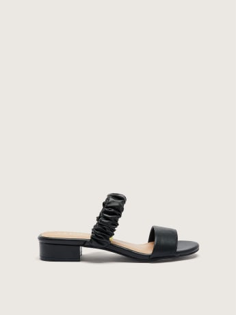 Extra Wide Width, Pleated Two-Band Slide Sandal