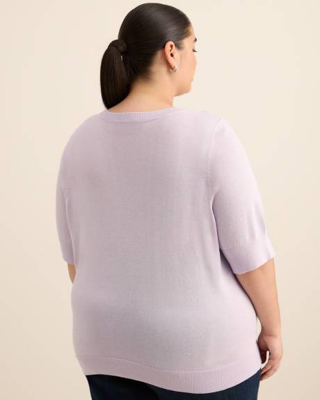 Responsible, Elbow-Sleeve Crewneck Sweater