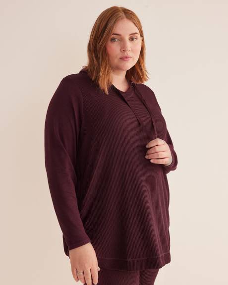 Haut en tricot côtelé avec capuche - Active Zone