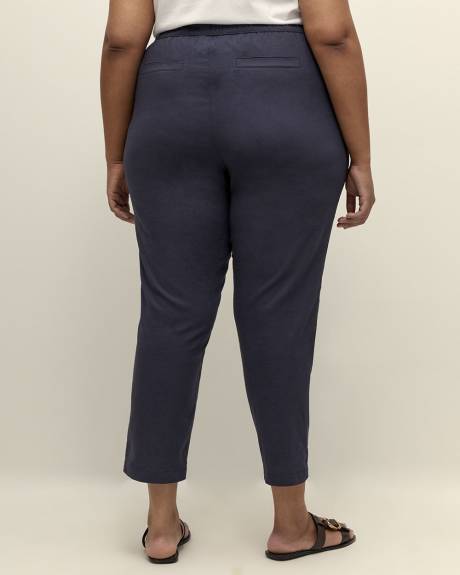 Linen Blend Tapered-Leg Pant