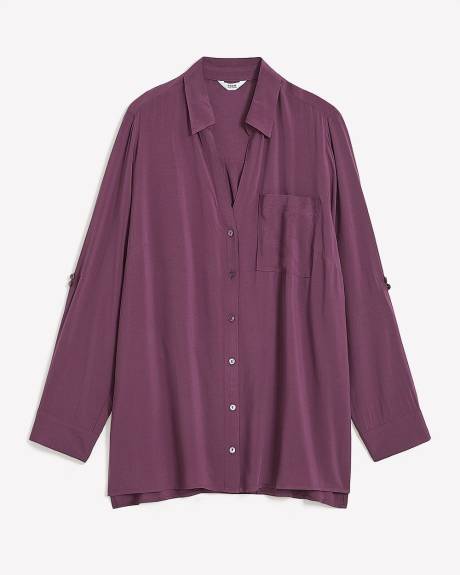 Responsible, Challis Buttoned-Down Tunic Blouse