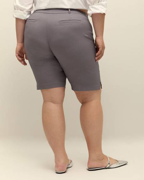 Blue Savvy-Fit Textured Bermuda Shorts