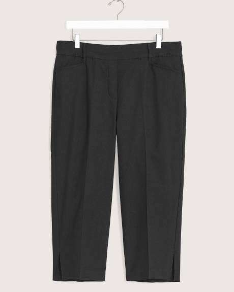 Pantalon capri, coupe ingénieuse, tissu responsable