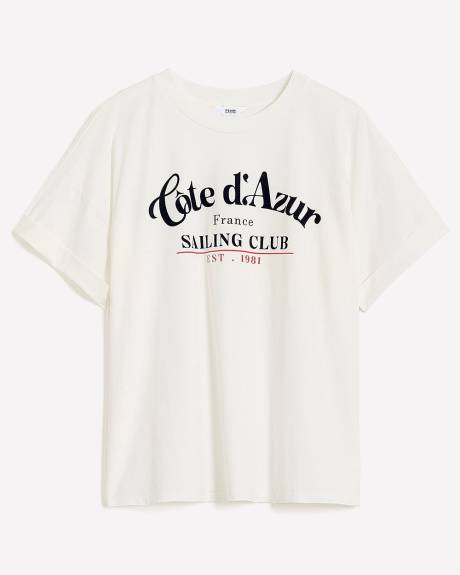 Cotton Boxy-Fit Crewneck T-shirt - PENN. Essentials