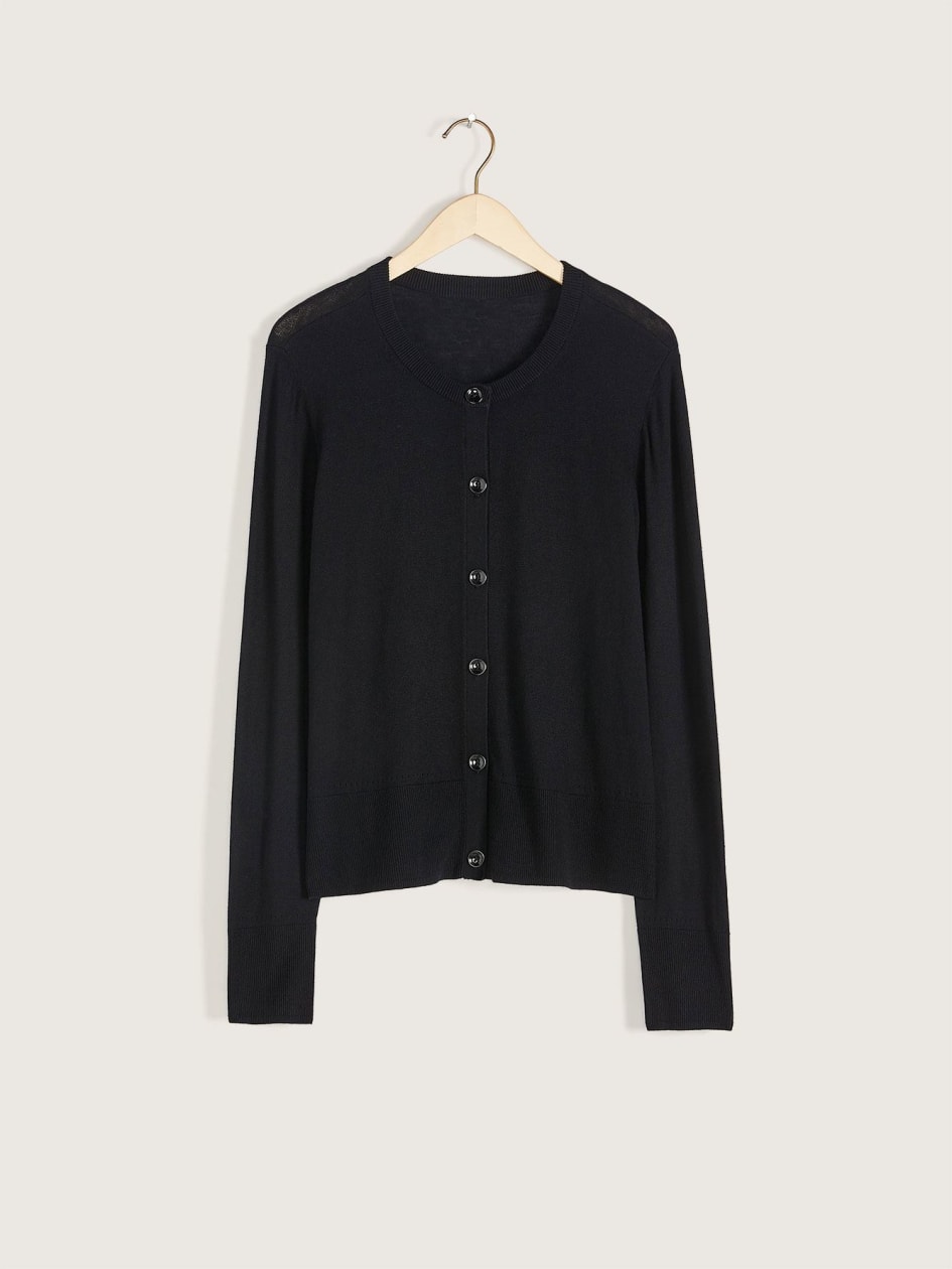 Long-Sleeve Button-Down Cardigan - Addition Elle