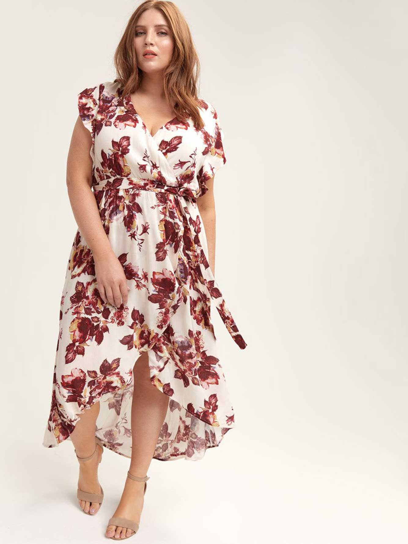 Floral Wrap-Front Dress - City Chic | Penningtons