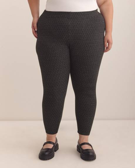 Legging noir à texture animale
