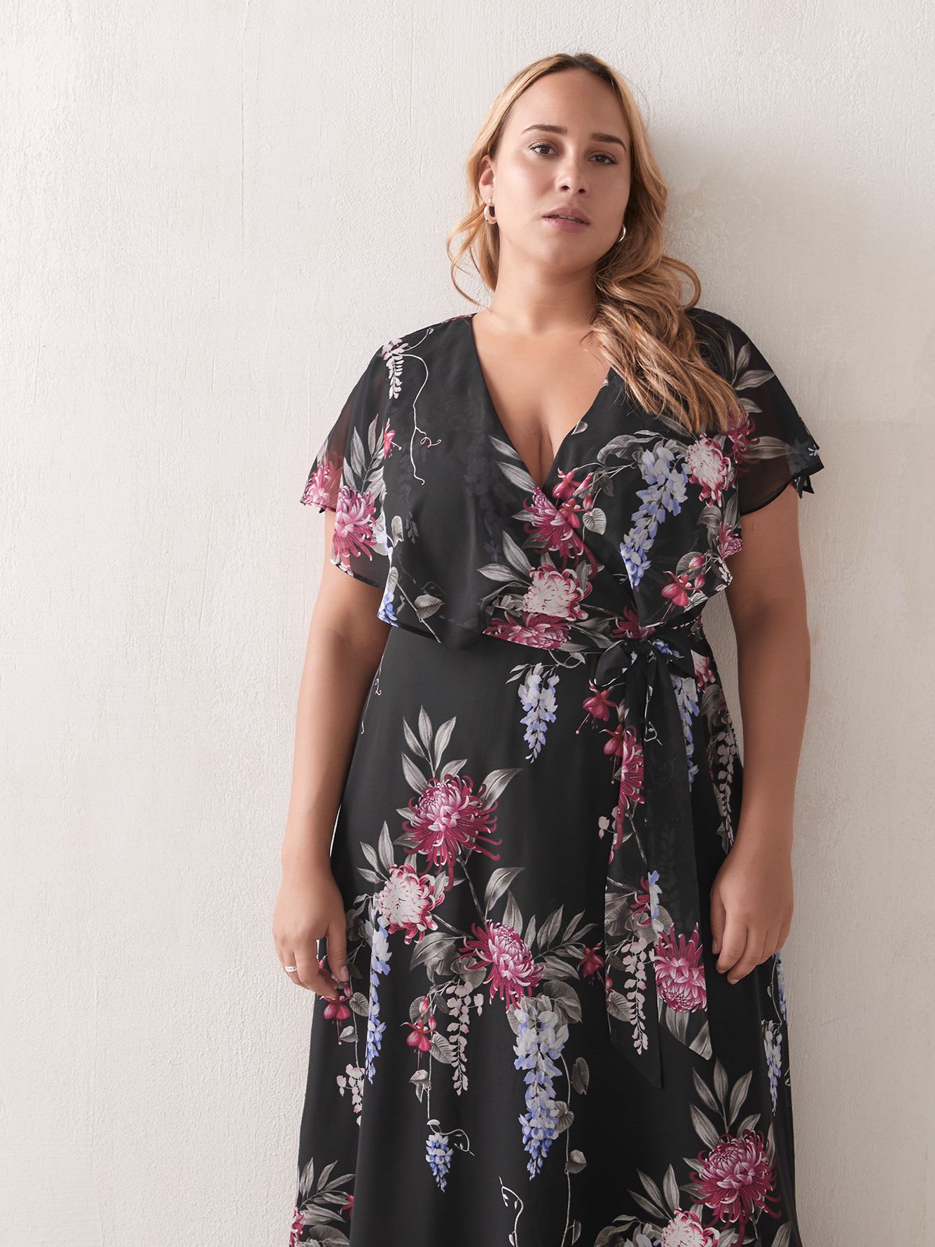 Black Floral Maxi Dress - City Chic | Penningtons