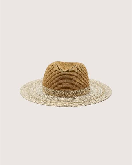 Metallic-Thread Straw Hat