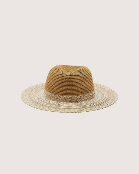 Metallic-Thread Straw Hat