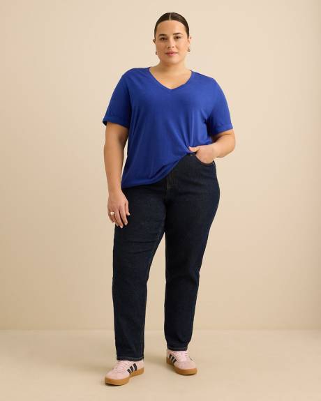 T-shirt &agrave; manches courtes, coupe boyfriend - Essentiels PENN.