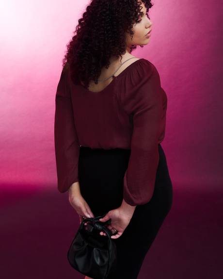 Swing Blouse with Back Chain - Addition Elle