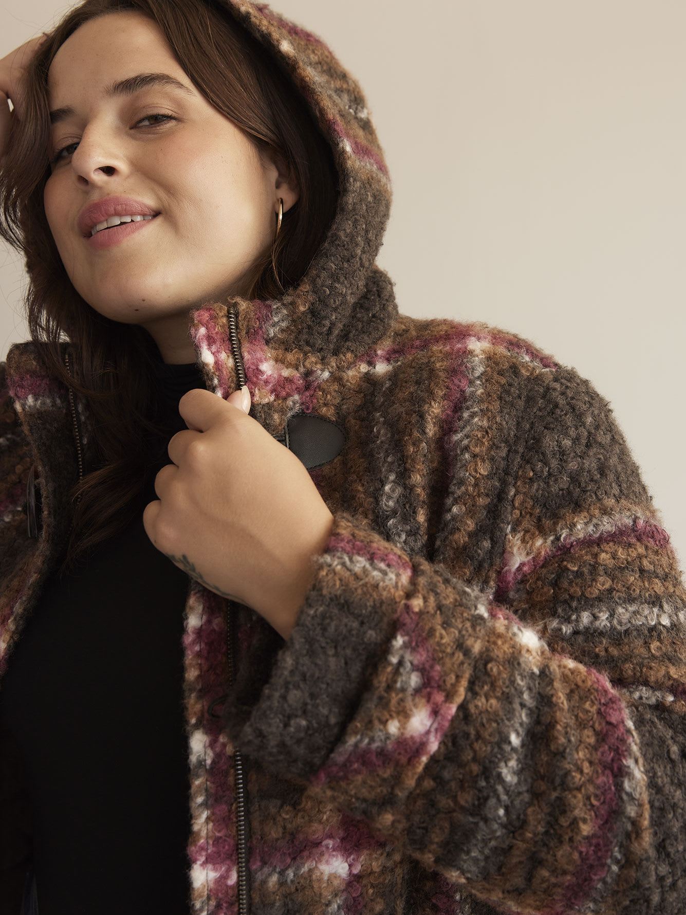 Plaid toggle deals coat
