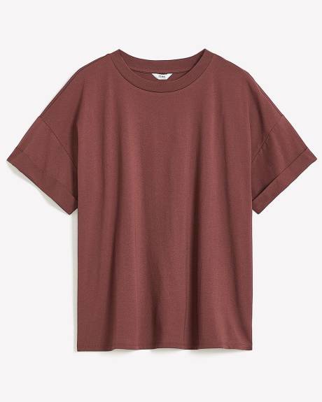 Cotton Boxy-Fit Crewneck T-shirt - PENN. Essentials