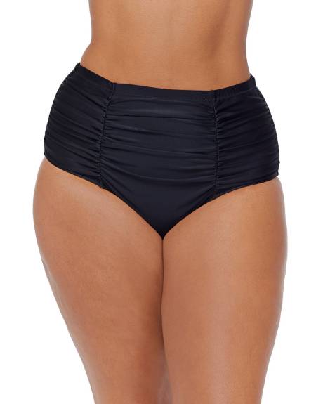 High-Waisted Costa Swim Brief - Raisins Curve