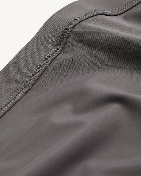High-Cut Grey Microfibre Brief - ti Voglio