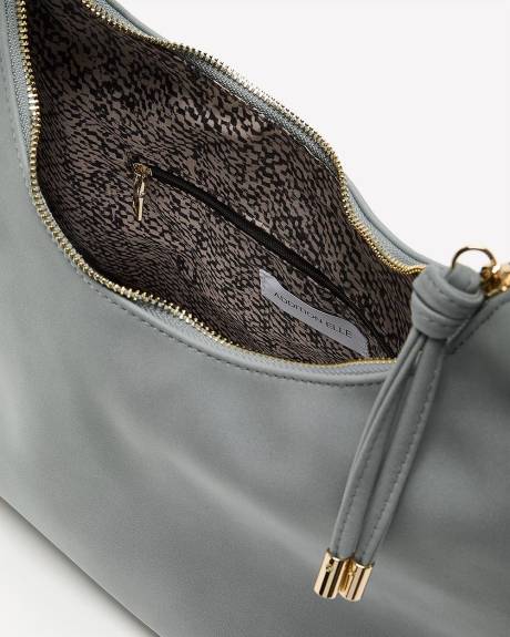 Gray Faux Suede Knotted Tote Bag - Addition Elle