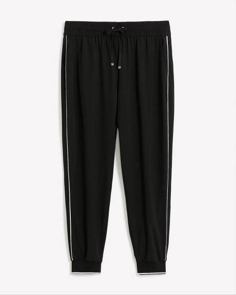 Pantalon de jogging extensible noir à enfiler, tissu responsable - Active Zone