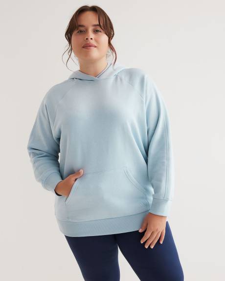 Fleece Boyfriend Hoodie, Light Blue - adidas