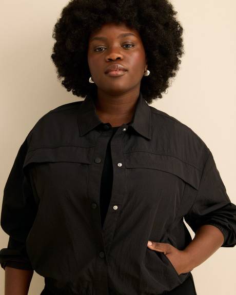 Black Water-Repellent Collared Jacket - Active Zone