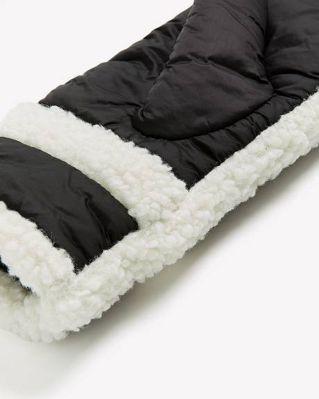 Mitaines en nylon avec bandes en sherpa - Active Zone