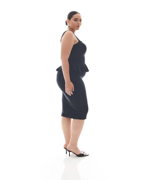 Black Compression Pencil Skirt - Addition Elle