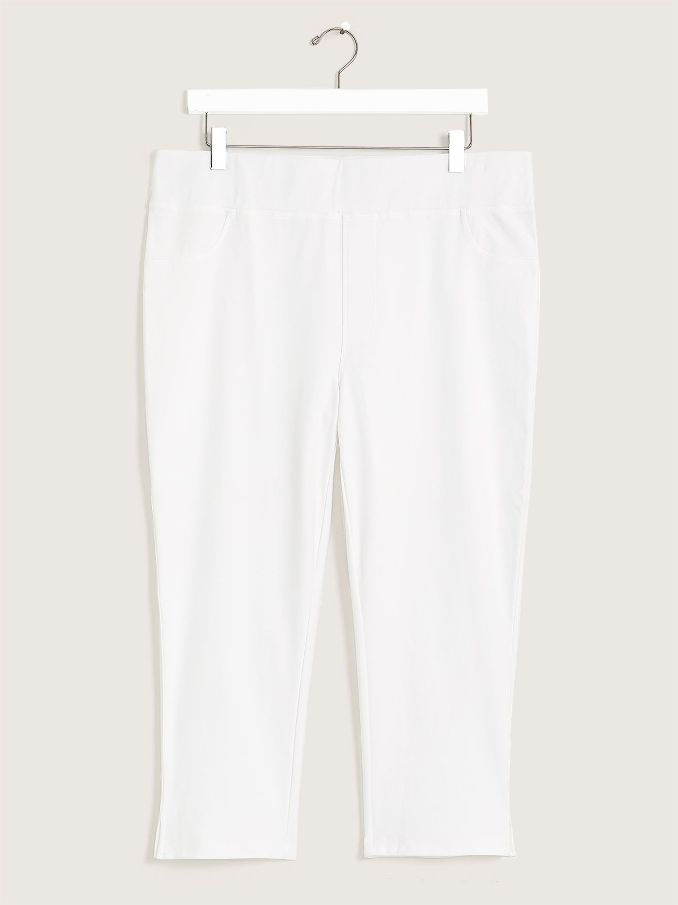 Fashion White Denim Capri Legging | Penningtons