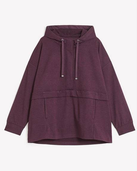 Sweatshirt à demi-zip avec capuche - Active Zone