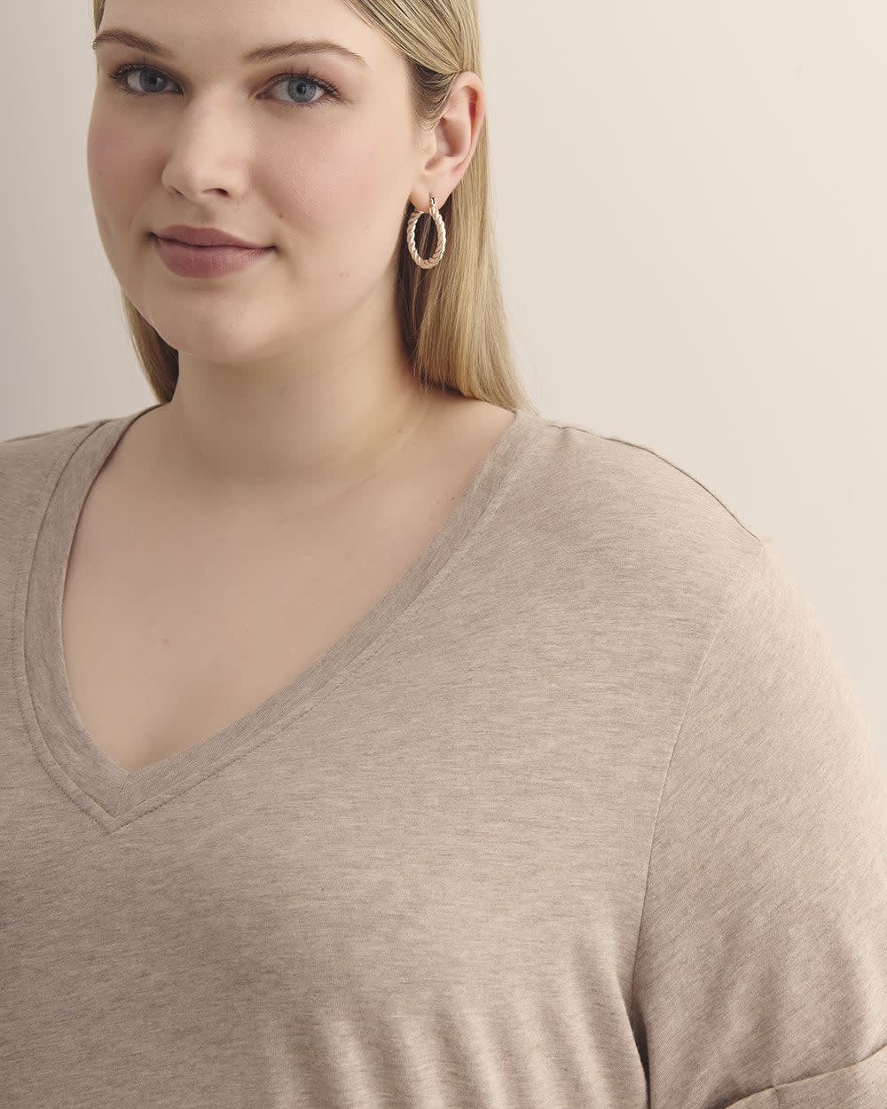 Responsible, Boyfriend-Fit V-Neck Tee - PENN. Essentials Responsible, Boyfriend-Fit V-Neck Tee - PENN. Essentials