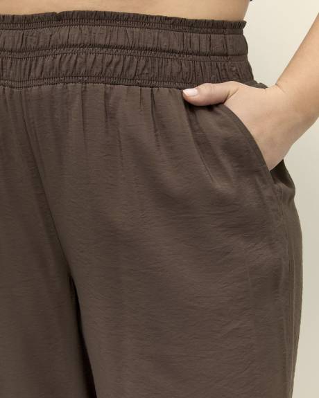 Palazzo-Leg Pant with Elastic Waistband