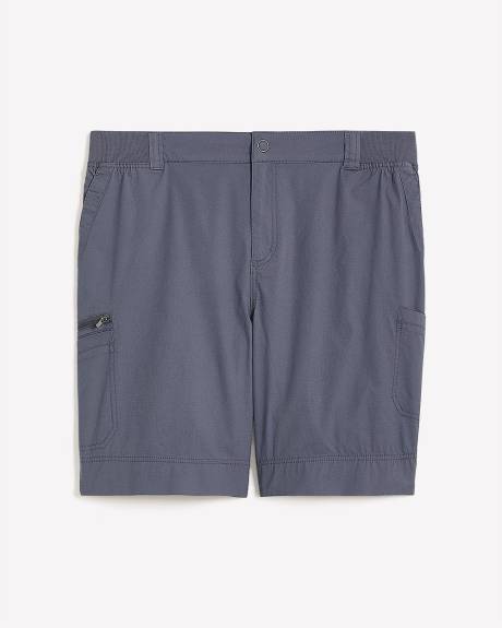 Cotton Bermuda with Ribbed Waistband