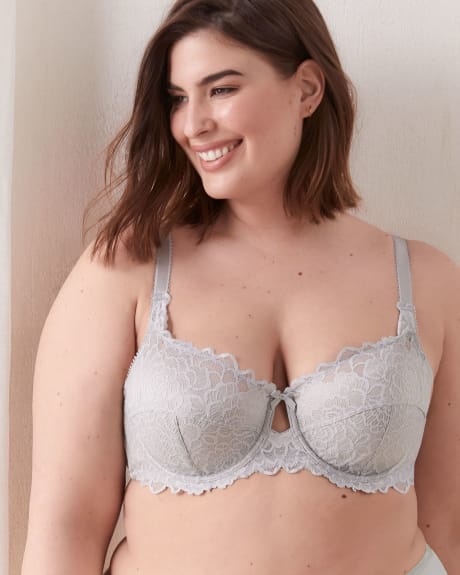 All-Over Lace Underwire Bra, G-H Cups - Déesse Collection