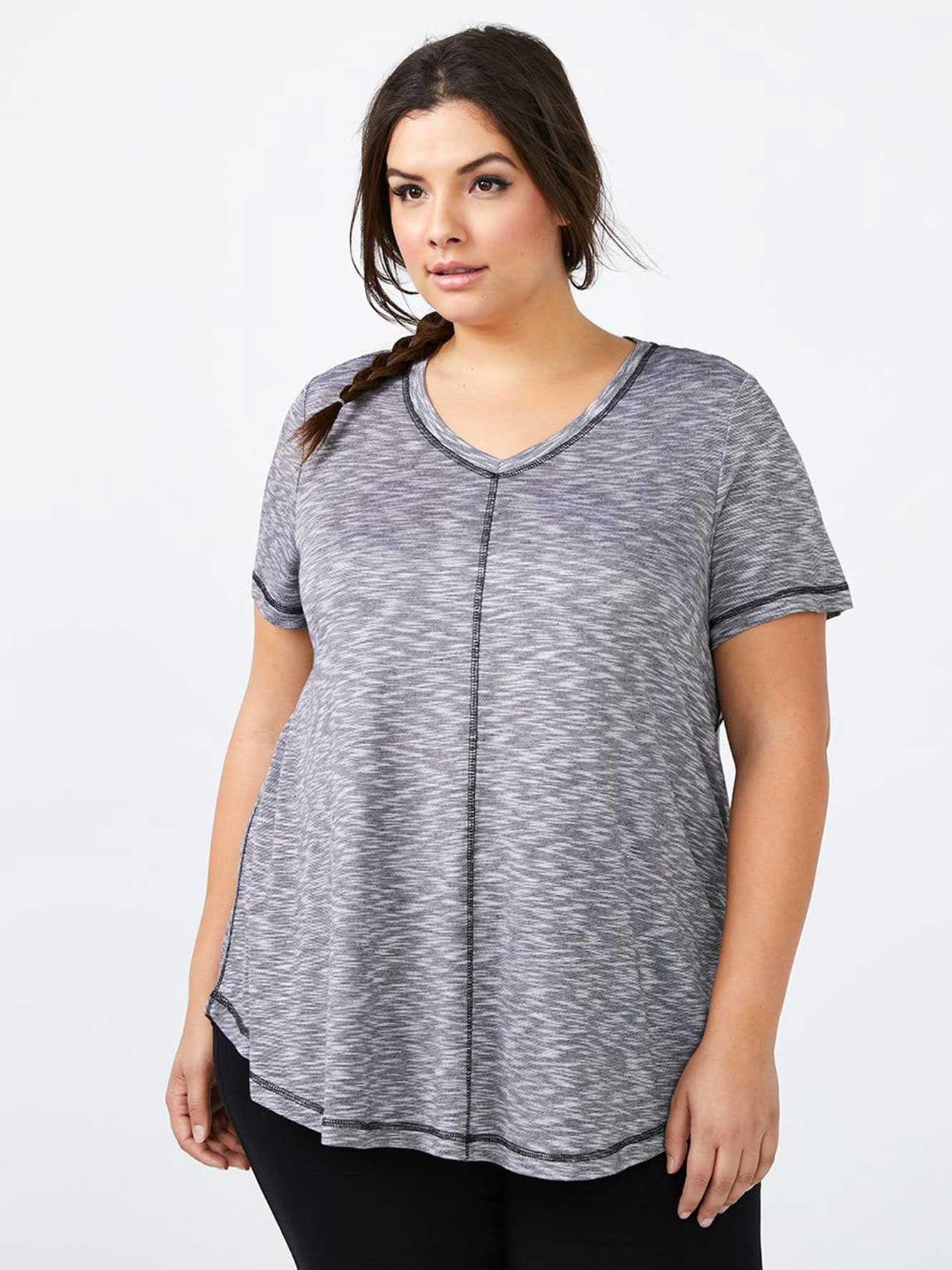 Essentials - Plus-Size Flared T-Shirt | Penningtons