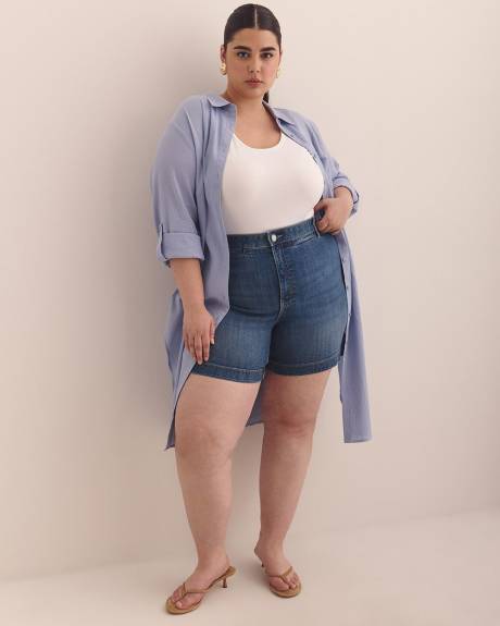 Responsible, Curvy-Fit Denim Shorts - d/C JEANS