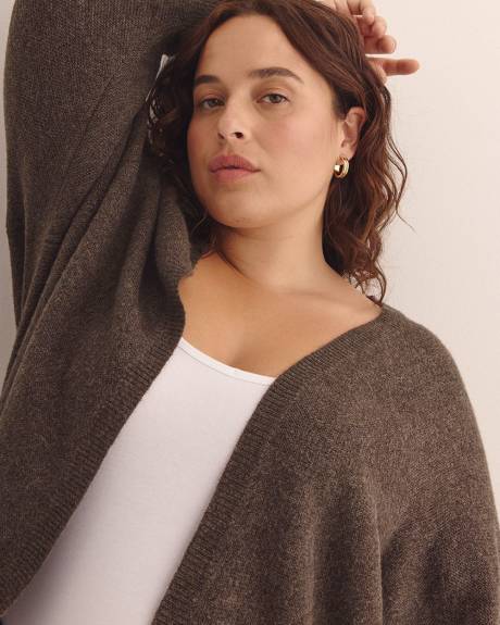 Tunic-Length Cocoon Cardigan