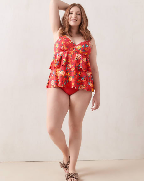 Printed Frilled Tankini - In Every Story