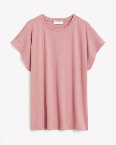 Cap-Sleeve Crewneck Tee - Addition Elle - PENN. Essentials