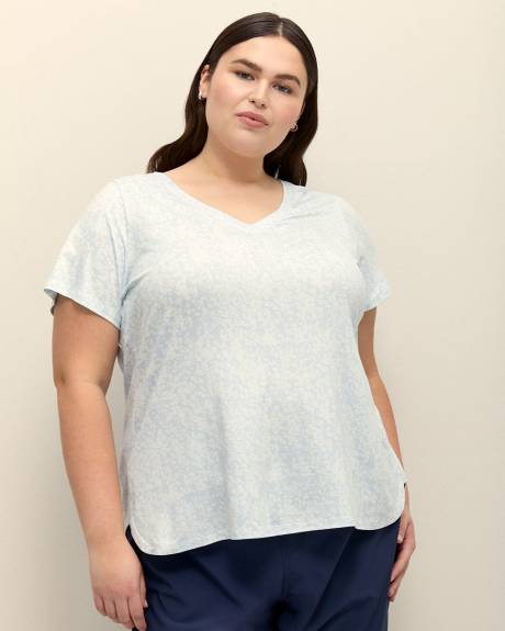 T-shirt à manches courtes et encolure en V, tissu responsable - Active Zone