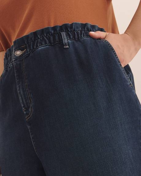 Paperbag Tapered-Leg Denim Pants with Rolled Cuffs - d/C JEANS