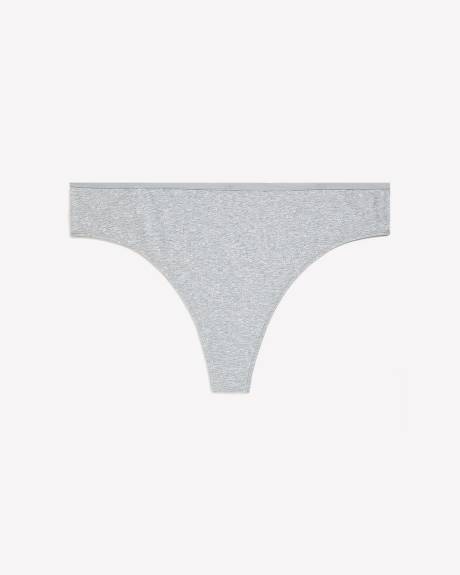 Culotte tanga en m&eacute;lange de coton &agrave; imprim&eacute; de coeurs - ti Voglio