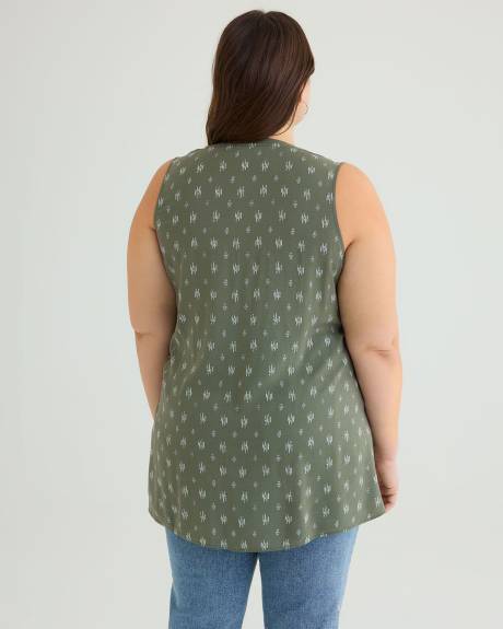 Sleeveless Challis Tunic