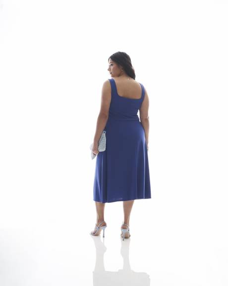 Sleeveless Fit & Flare Midi Dress - Addition Elle