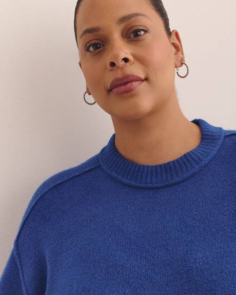 Relaxed Crewneck Short-Sleeve Sweater