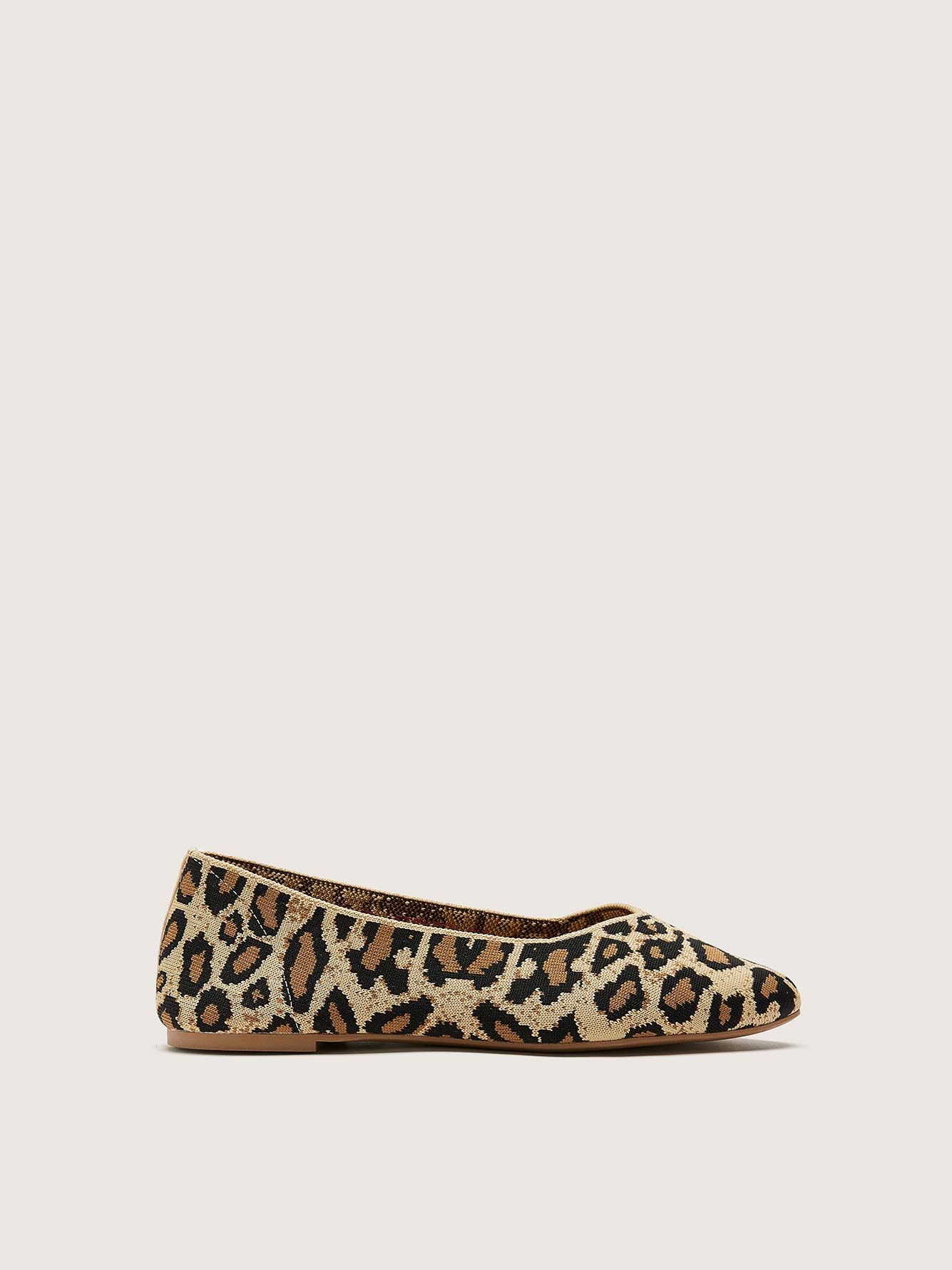 wide leopard flats