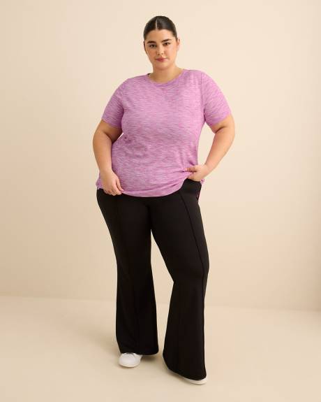 Heather Ribbed Short-Sleeve T-Shirt - Active Zone