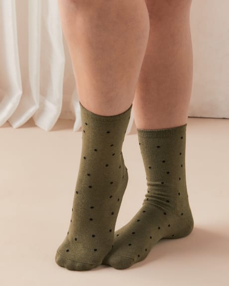 Fashion Printed Crew Socks, Dots - In Every Story