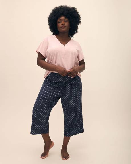Haut de pyjama chiné à col Henley - ti Voglio