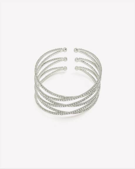 Fancy Stretch Rhinestone Cuff Bracelet